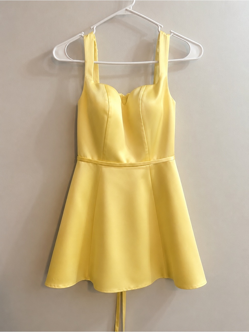 Sunny Yellow Fit-and-Flare Mini Dress